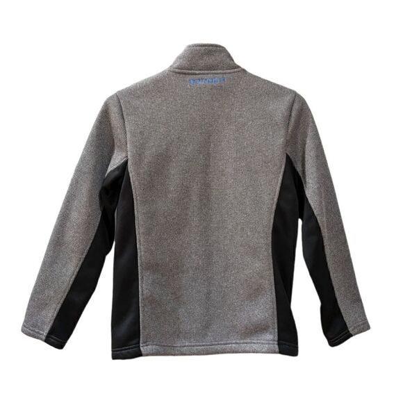 Spyder Boys Endure Core Grey & Black Zip Up Textured Knit Jacket Size M 10/12 - Picture 2 of 6